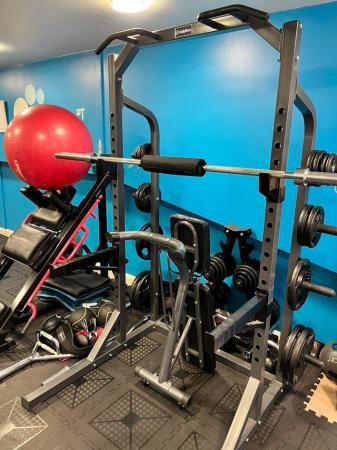 Image 1 of Squat Rack with spotters and J hooks