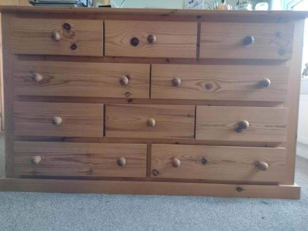 Image 3 of Pine Bedroom Furniture, wardrobe, drawers, 2x bedside drawer
