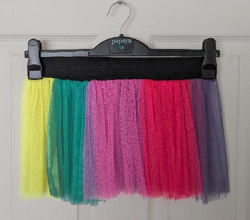 Preview of the first image of Little Girls Multicoloured Dressing Up Skirt.