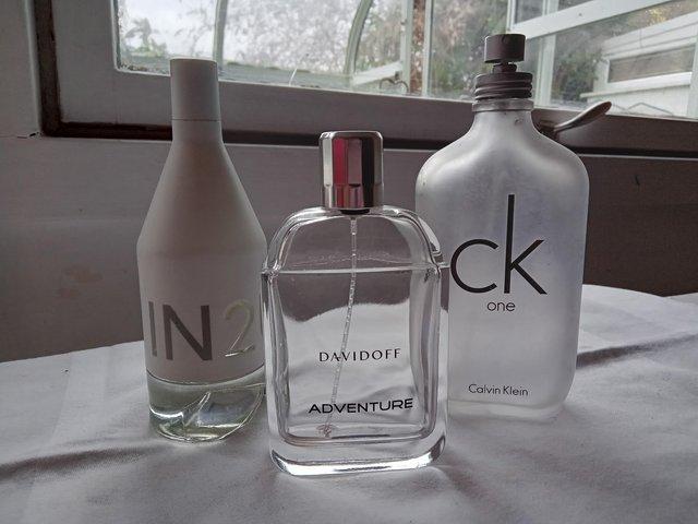 Preview of the first image of Designer perfume bottles x5  (empty).