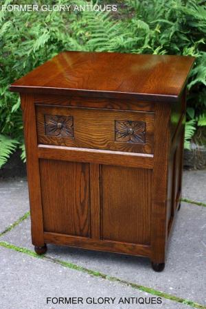Image 33 of OLD CHARM LIGHT OAK BEDSIDE LAMP TABLES CHESTS OF DRAWERS