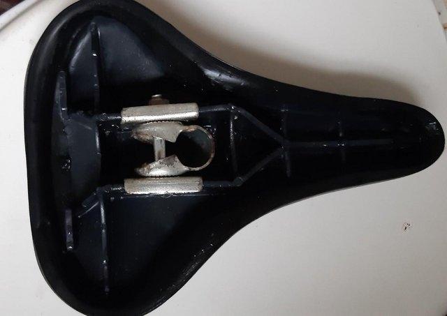 Preview of the first image of iscaselle gel padded comfort bike seat saddle.