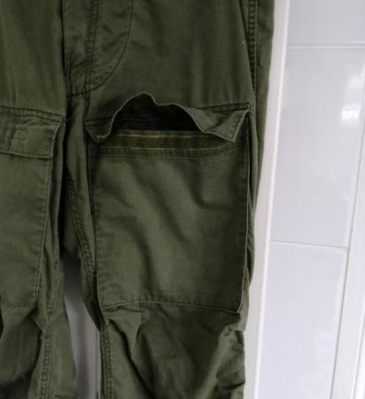 Image 5 of Ex-Forces Green Cargo Trousers.  Waist 30" to 36".