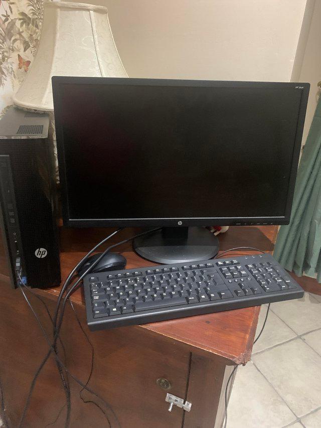 Preview of the first image of Desktop computer with monitor keyboard and mouse.