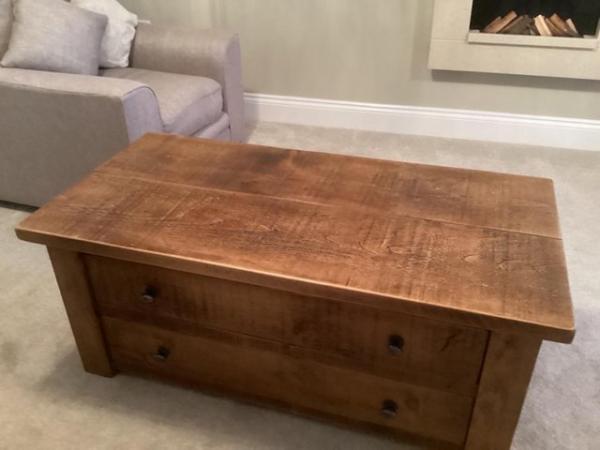 Image 2 of Solid dark wood ssCabinet/coffee table