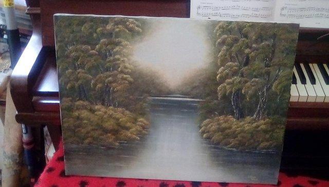 Image 1 of Oil painting the river artist Jillian wood