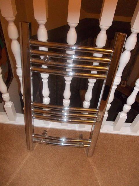 Preview of the first image of CROME HEATED TOWEL RAIL SUITABLE FOR BATHROOM.