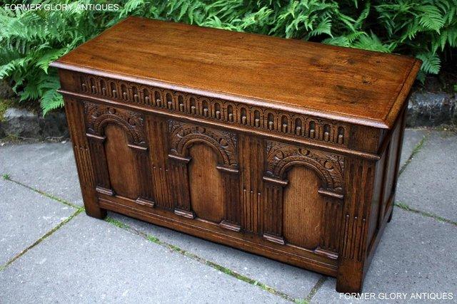 Image 22 of A TITCHMARSH & GOODWIN CARVED OAK BLANKET CHEST BOX TRUNK
