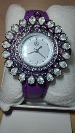 Image 2 of STRADA Japanese Movement Floral Design Watch