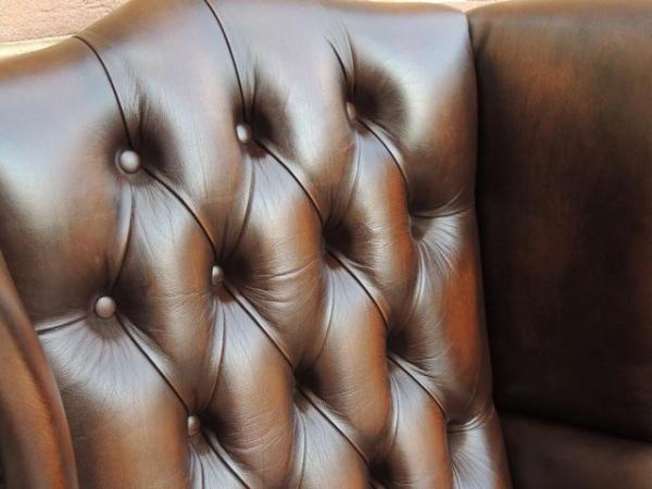 Image 7 of Chesterfield Luxury Brown Wingback Armchair (UK Delivery)