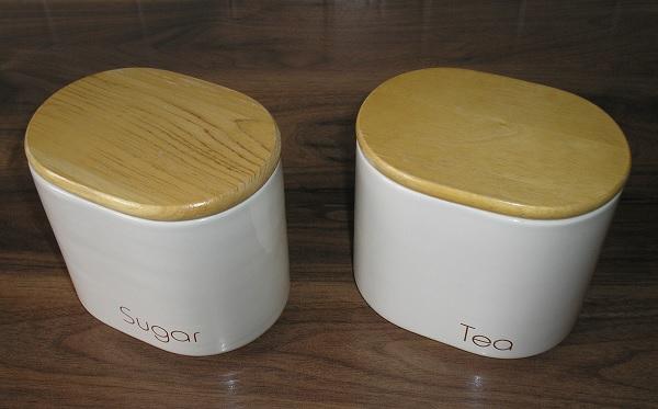 Image 2 of Rayware Modena Cream Tea and Sugar storage jars