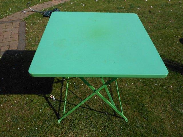 Preview of the first image of Green Strong Metal Folding Table.