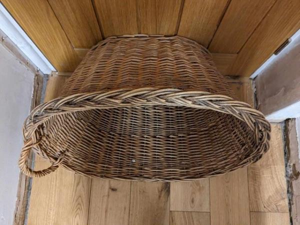 Image 2 of Large Log Basket, Large Wicker Hamper & Large Wash Basket
