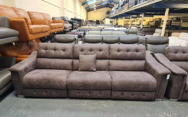 Image 12 of La-z-boy Hollywood brown fabric 4+2 seater sofas