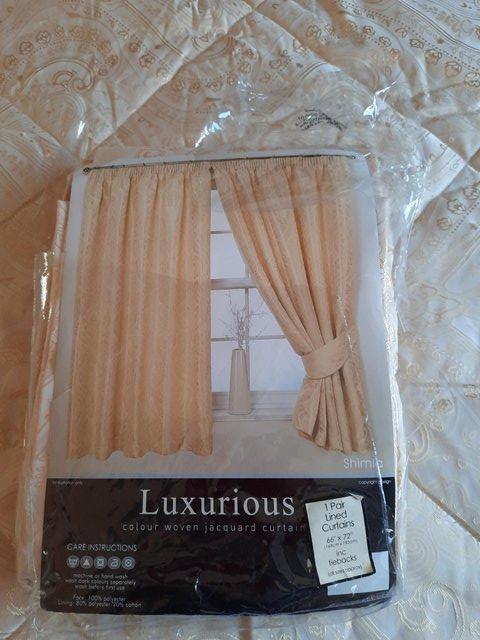 Preview of the first image of Brand New Pair Luxurious Lined Curtains.