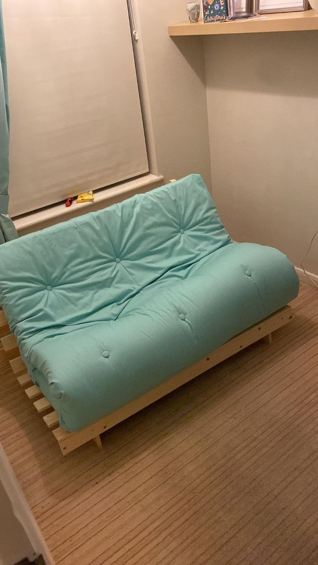 Preview of the first image of Futon for sale. Been used once.
