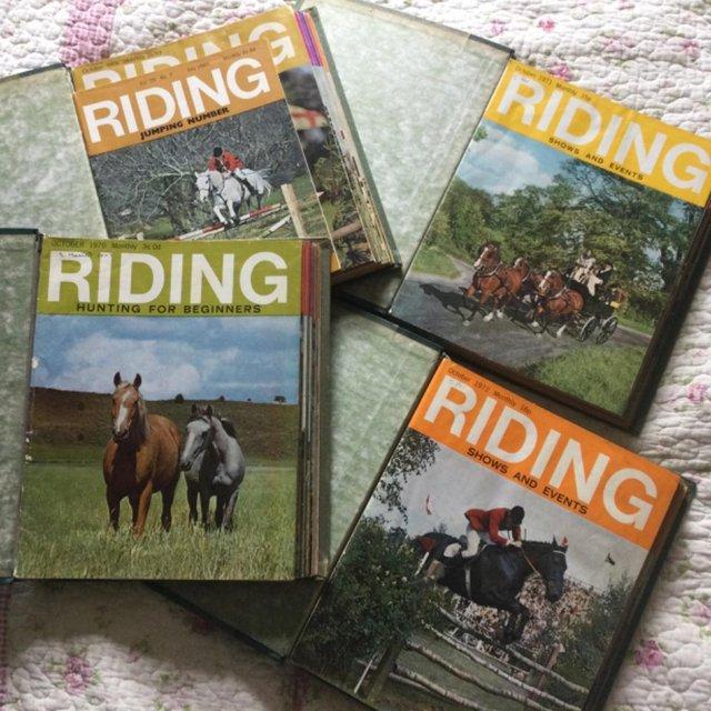 Preview of the first image of Vintage RIDING Magazine, 1960s 1970s 69, 70, 71, 72, 73.