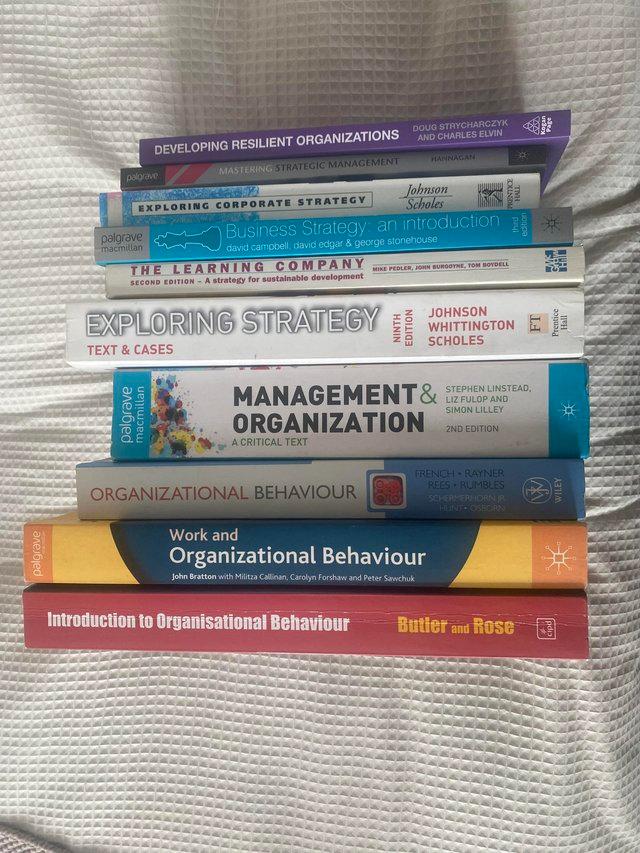 Preview of the first image of COLLECTION ONLY: Organisational Strategy books.