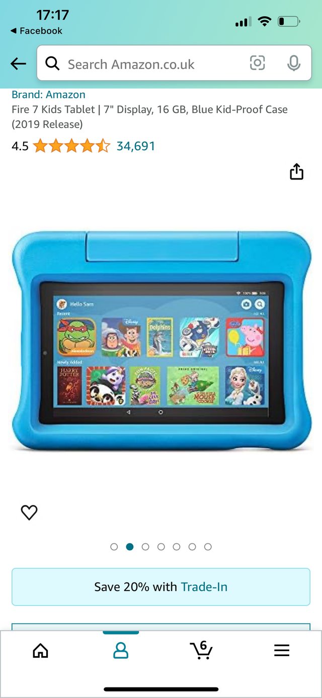 Preview of the first image of Amazon fire tablet kids with shock proof case.
