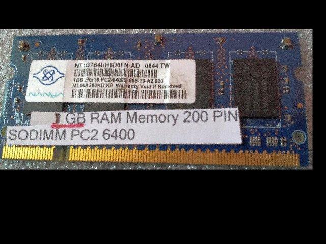 Preview of the first image of 1gb module of Laptop RAM (Random Access Memory) .......