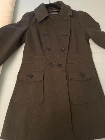 Image 2 of South Dark Green Tweed Parka style Coat 14