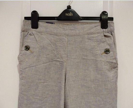 Image 2 of Women's Maine New England Check Linen 10 Petite Trousers