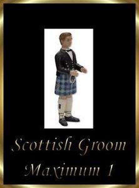 Preview of the first image of Scottish groom wedding cake topper, brand new!.