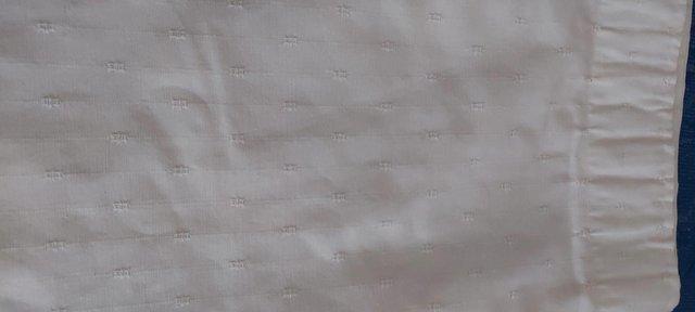 Image 2 of Pair Pale Crème unlined curtains  - Pencil Pleat