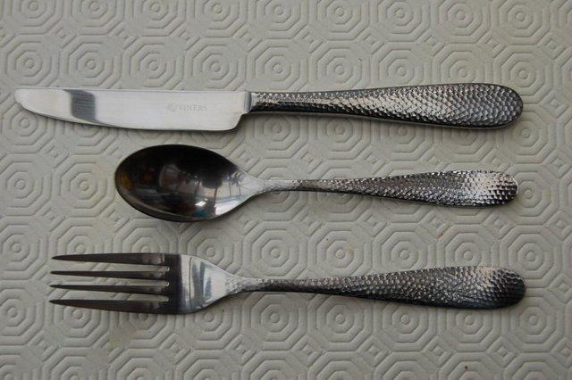 Image 3 of Viners 'Glamour' Stainless Vintage Cutlery, Nice Condition