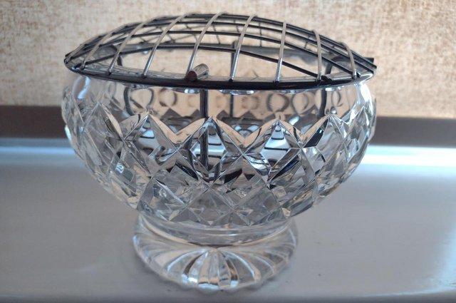 Preview of the first image of Vintage Cut Glass Rose/Posy Bowl.