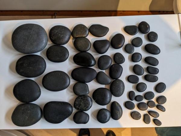 Image 1 of Set of Basalt Stones for Hot Stone Therapy