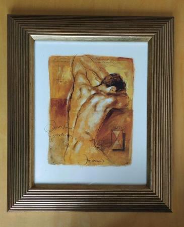Image 1 of Gold Leaf Picture Frames with Prints