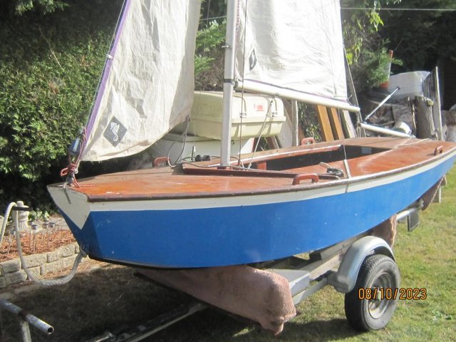 Preview of the first image of Cadet sailing dinghy and possible trailer if desired.