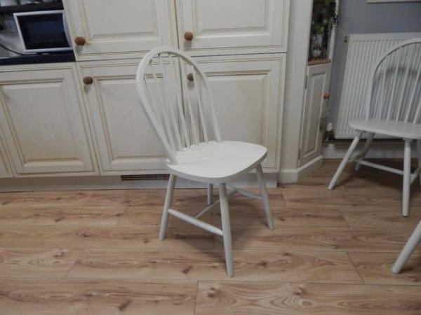 Image 9 of Dropleaf Kitchen / Dining table & 4 chairs , Beech , Vintage