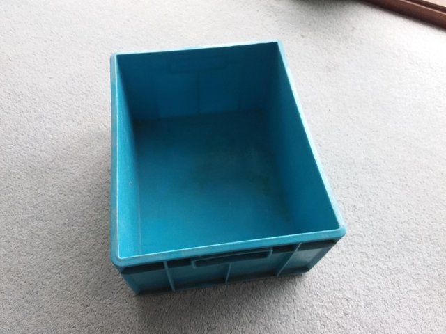 Preview of the first image of 16 Hard plastic stackable storage boxes.