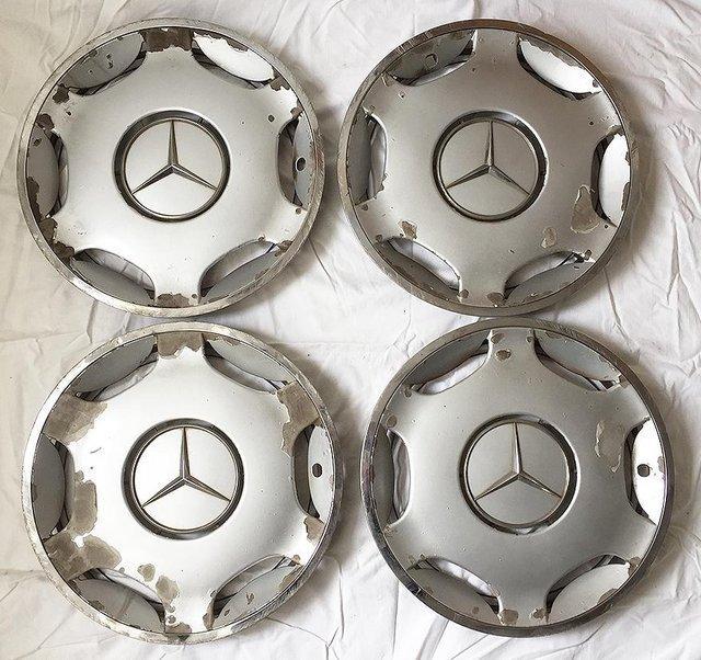 Preview of the first image of MERCEDES HUBCAPS - TO FIT 190e model..