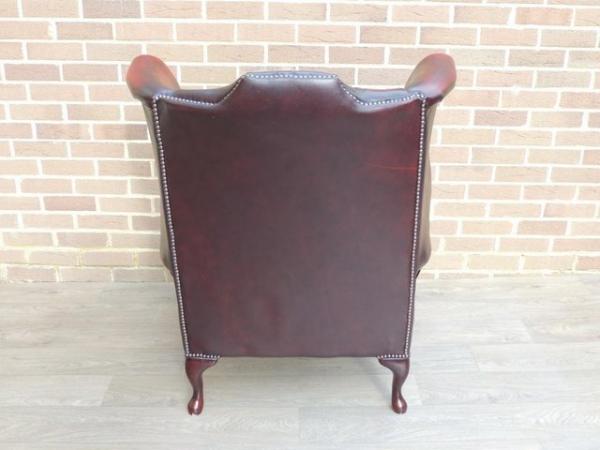 Image 8 of Chesterfield Queen Anne Ox Blood Excellent Armchair (UK Deli