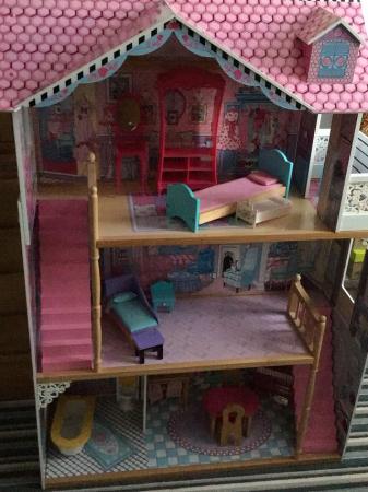 Image 1 of ELC WOODEN DOLL HOUSE with some furniture