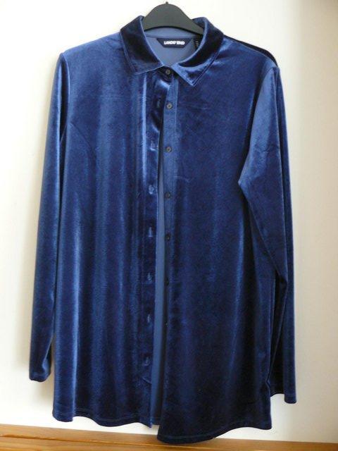 Preview of the first image of Ladies' Land's End velvet shirt.