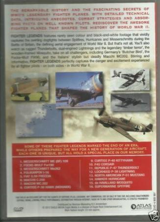 Image 2 of Fighter Legends of World War II. DVD. Brand New, & Sealed!