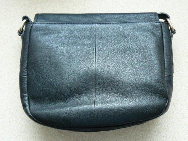 Image 3 of M&S shoulder bag, black leather