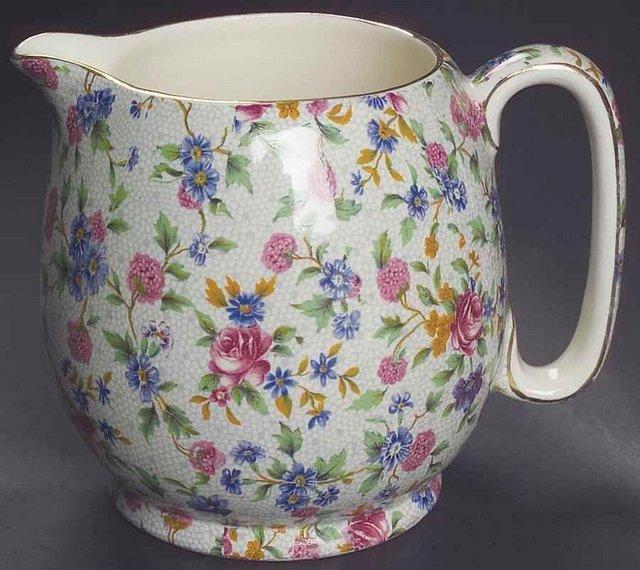 Preview of the first image of Royal Winton Grimwades Old Cottage Chintz Jug Pitcher.