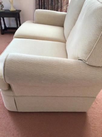 Image 1 of Cream two seater sofas for sale