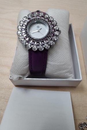 Image 3 of STRADA Japanese Movement Floral Design Watch