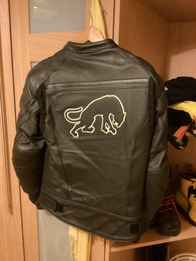 Preview of the first image of Furygan leather motorcycle jacket.