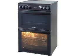 Image 1 of INDESIT ELECTRIC CERAMIC COOKER-BLACK-DOUBLE OVEN-4 ZONE