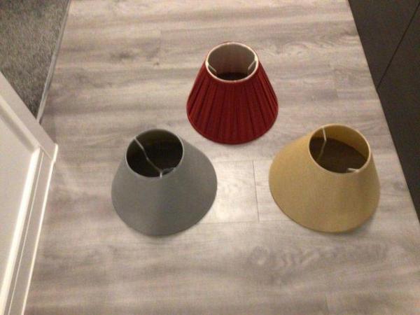 Image 2 of Lamp shades x 2, gold and red