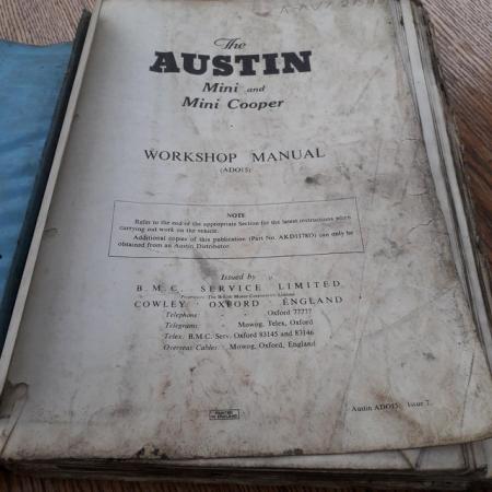 Image 3 of Austin mini workshop manual by BMC