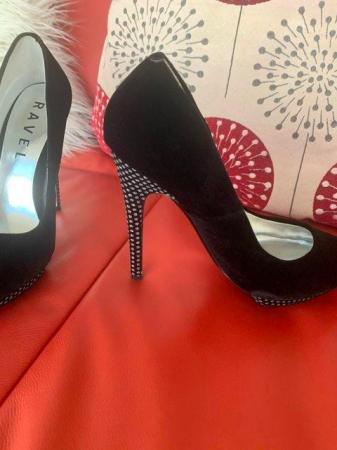 Image 2 of Ravel ladies black suede shoes size 5
