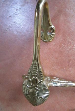 Image 2 of One Pair of Ornate Brass Tie Backs.
